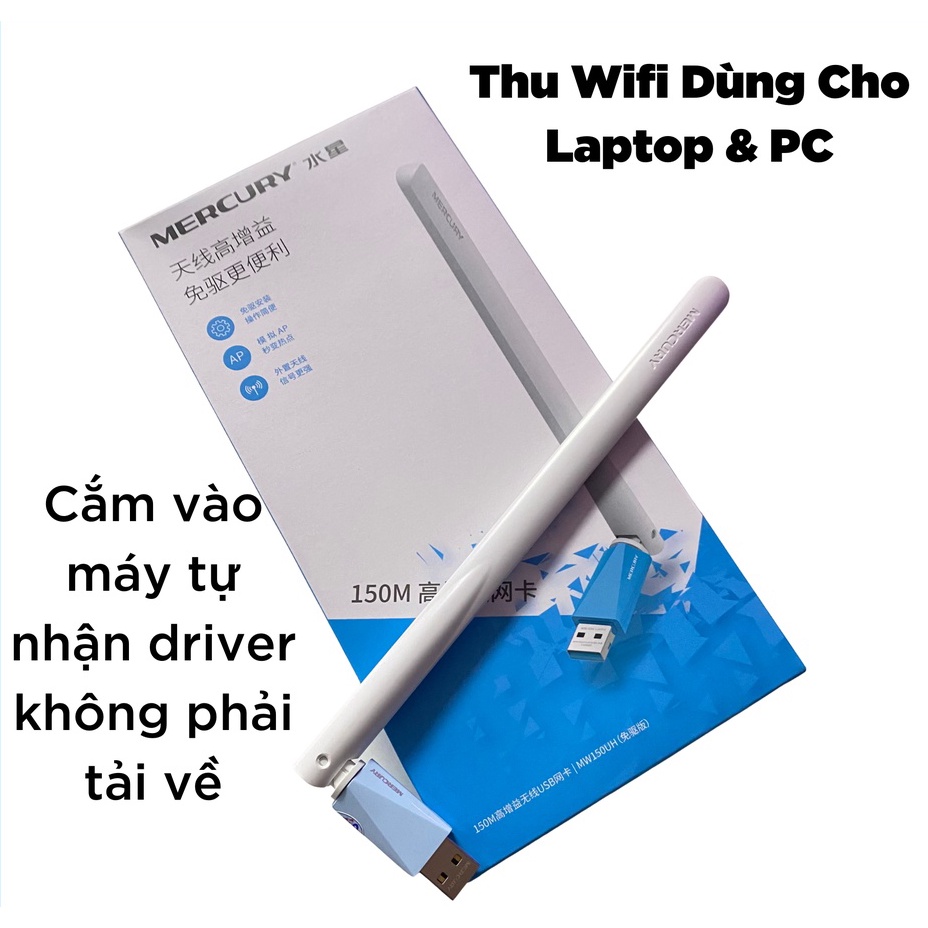 ❤️KeyyStore❤️ Bộ thu WIFI Mercury MW150UH Hàng Xịn  Tự nhận driver Không cần tải về Usb WIFI USB Thu wifi Tầm xa Bền Rẻ