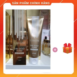 Sữa rửa mặt 24k gold c.queens trắng da chống lão hoá 120ml