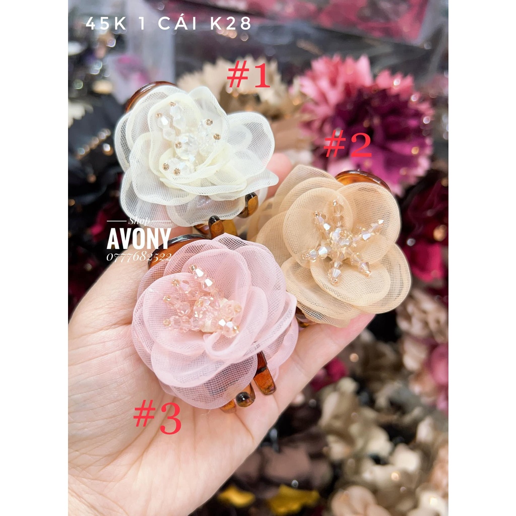 Kẹp tóc càng cua 3 - 5 răng hoa vải