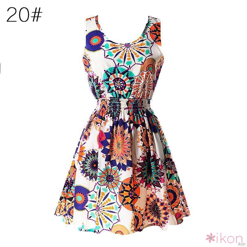 Đầm cổ chữ tiết phong cách Bohemian đầm hoa váy hoa nhí | BigBuy360 - bigbuy360.vn