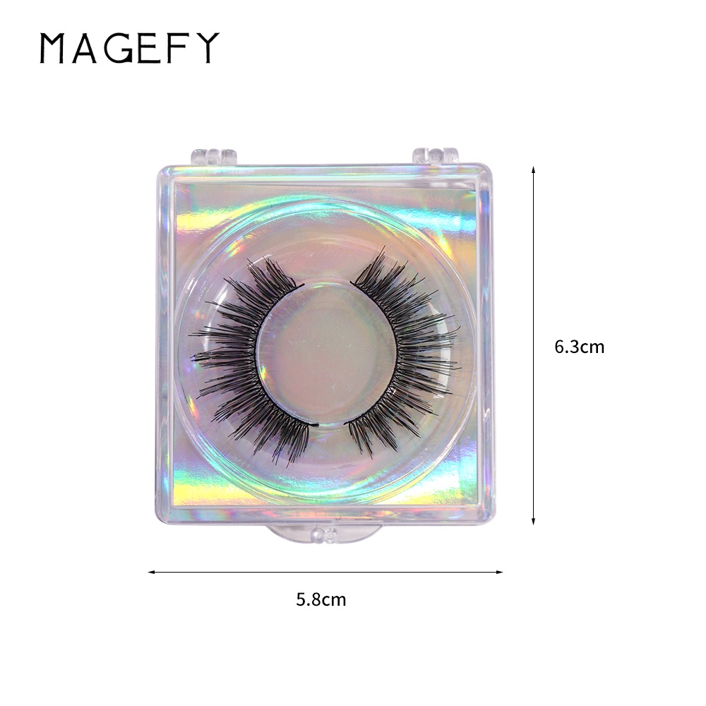 Hộp cặp lông mi giả MAGEFY tự nhiên cong và dày dành cho làm đẹp