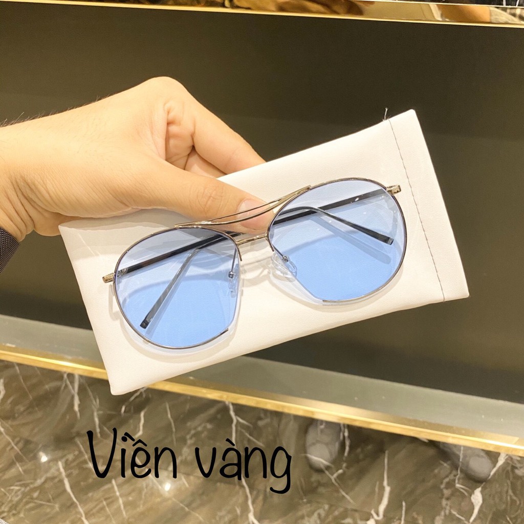 Mắt Kính Mát Nam, nữ, màu kính có thể đi được ban đêm – Kính mát nam, nữ đẹp tặng kèm túi đựng kính và khăn lụa