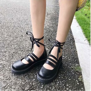 [HÀNG ODER] Giày lolita dây quai và dây buộc
