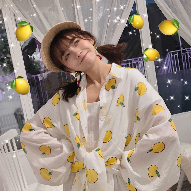 Áo Khoác Voan Mỏng Dáng Rộng Xinh Xắn Cho Nữ Kiểu Hàn Quốc