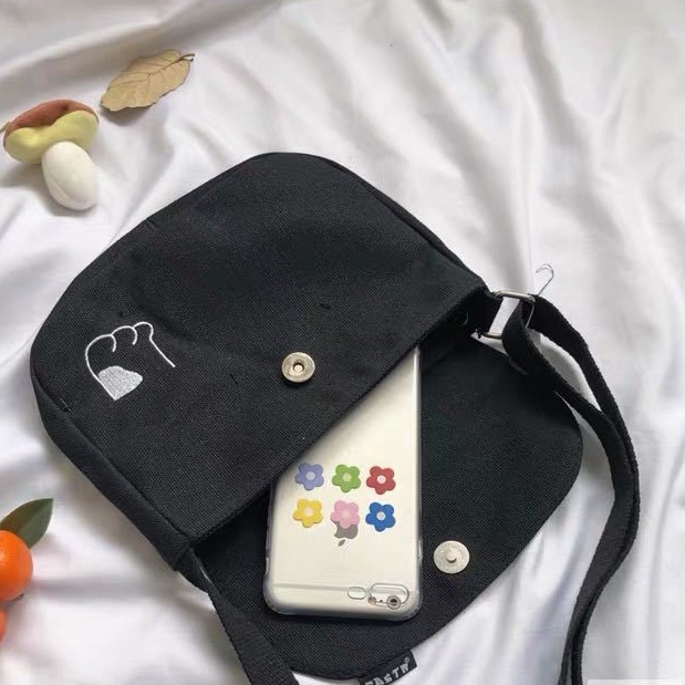 Túi Xách Đeo Vai Vải Bạt Hình Mèo Dễ Thương Dễ Phối Đồ Cho Học Sinh Túi Vải Đeo Chéo Nữ Đi Chơi Túi Vải Đeo Chéo Nữ Mini Cute