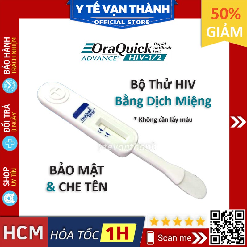 ✅ [CHE TÊN SẢN PHẨM] Bộ Kit Xét Nghiệm Nhanh HIV- OraQuick (USA) (Dịch Miệng), không cần lấy máu -VT0757