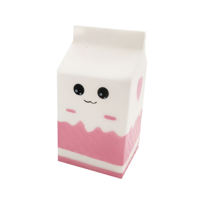 【Ready Stock！！！】Squishy PU Simulation Expression Milk Carton Children'S Decompression Toy Gift