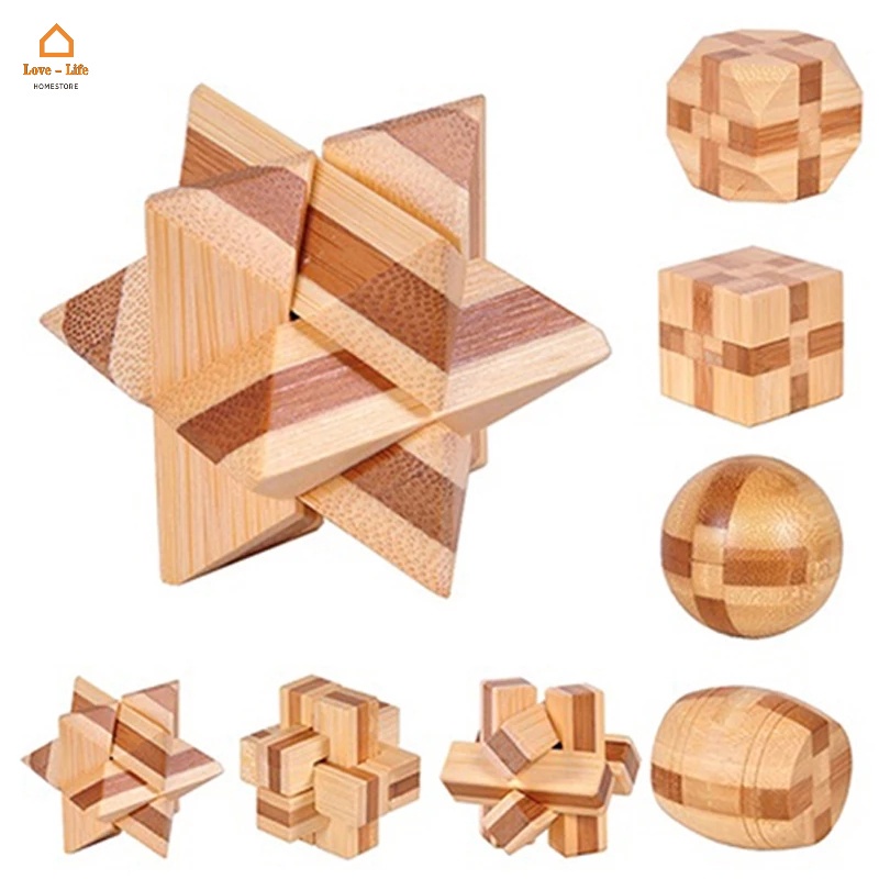 Đồ Chơi Khối Gỗ 3D Luyện Tư Duy IQ Kích Thước Nhỏ