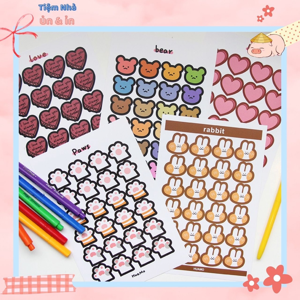 Sticker miếng dán hoạt hình đáng yêu