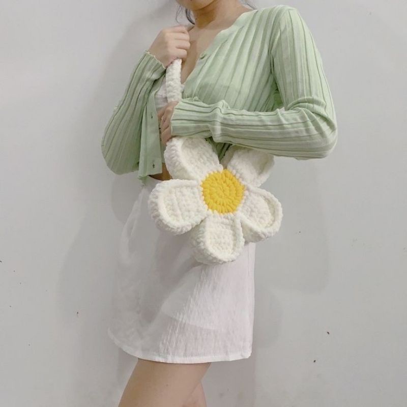 Crochet flowers bag/ crochet bag/ túi len hình bông hoa