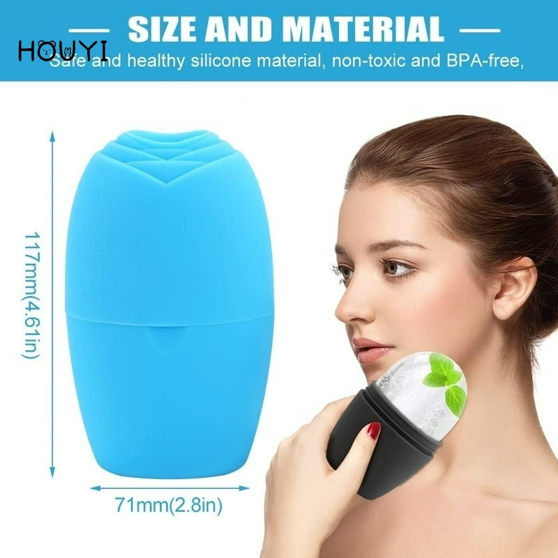 1 Ly Đá Mát Xa Giảm Quầng Thâm Mắt Bằng Silicone Có Thể Tái Sử Dụng Tiện Lợi