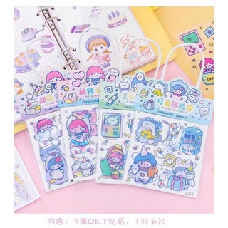 Sticker túi xách set 3 tờ