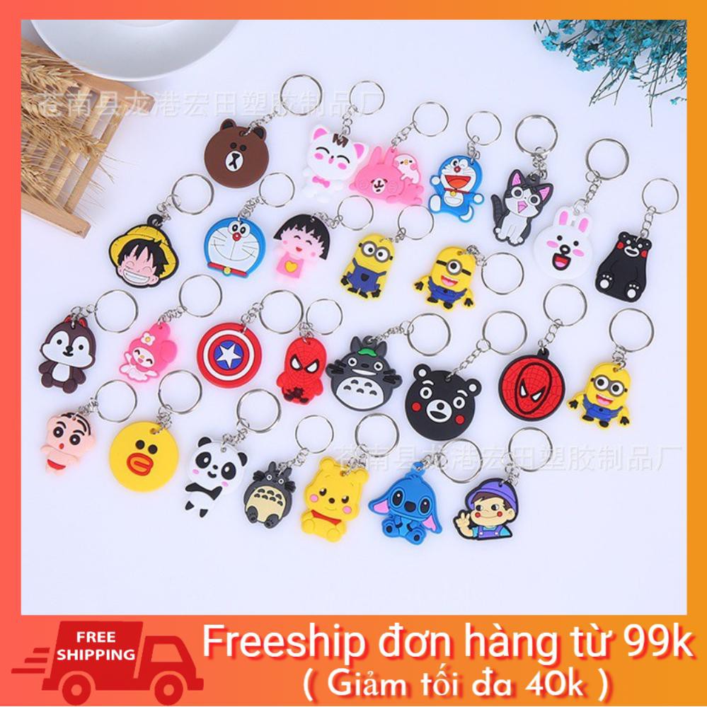 [BAO GIÁ SHOPEE] Móc khóa cao su silicon dẻo hình thú hình hoạt hình nhiều mẫu cute (10 cái) - (B0067 x 10 cái)