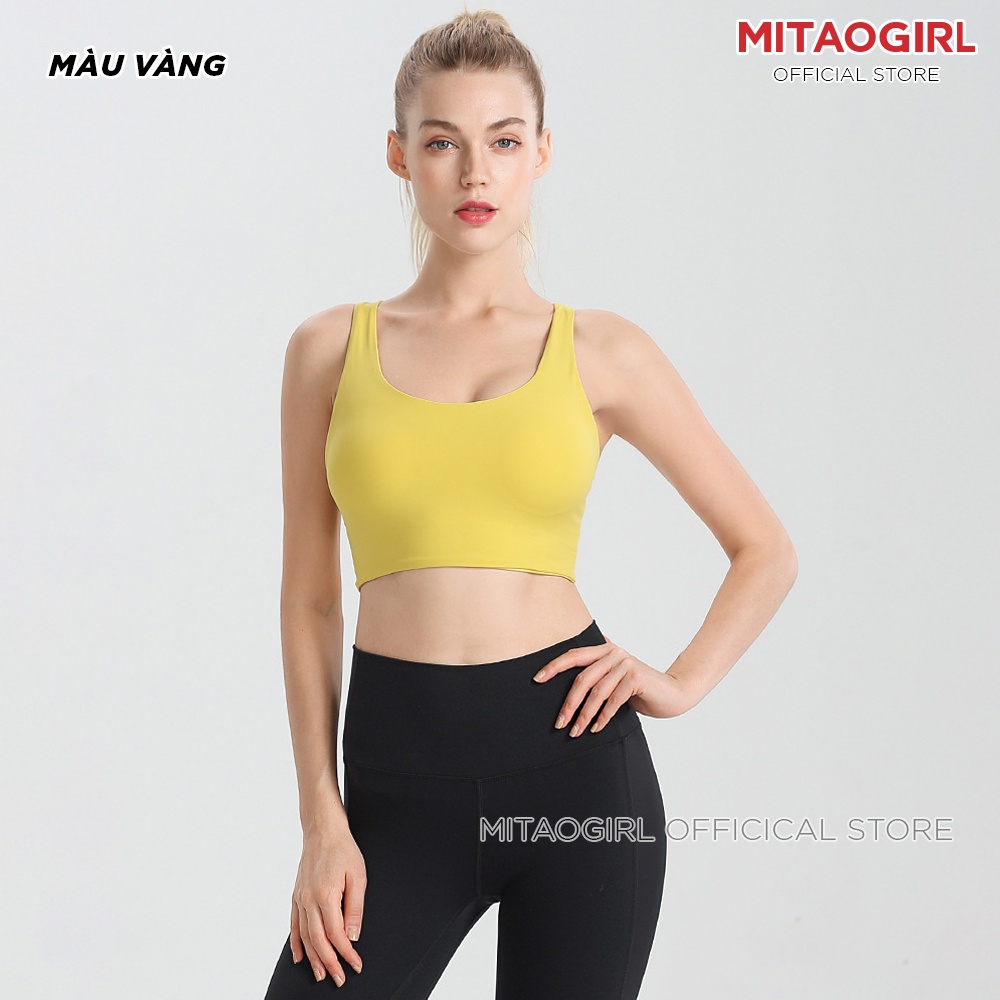 Áo bra tập gym yoga nữ MITAOGIRL kiểu áo 2 dây đan chéo hở lưng thể thao chất poly lạnh mát co giãn nâng đỡ ngực