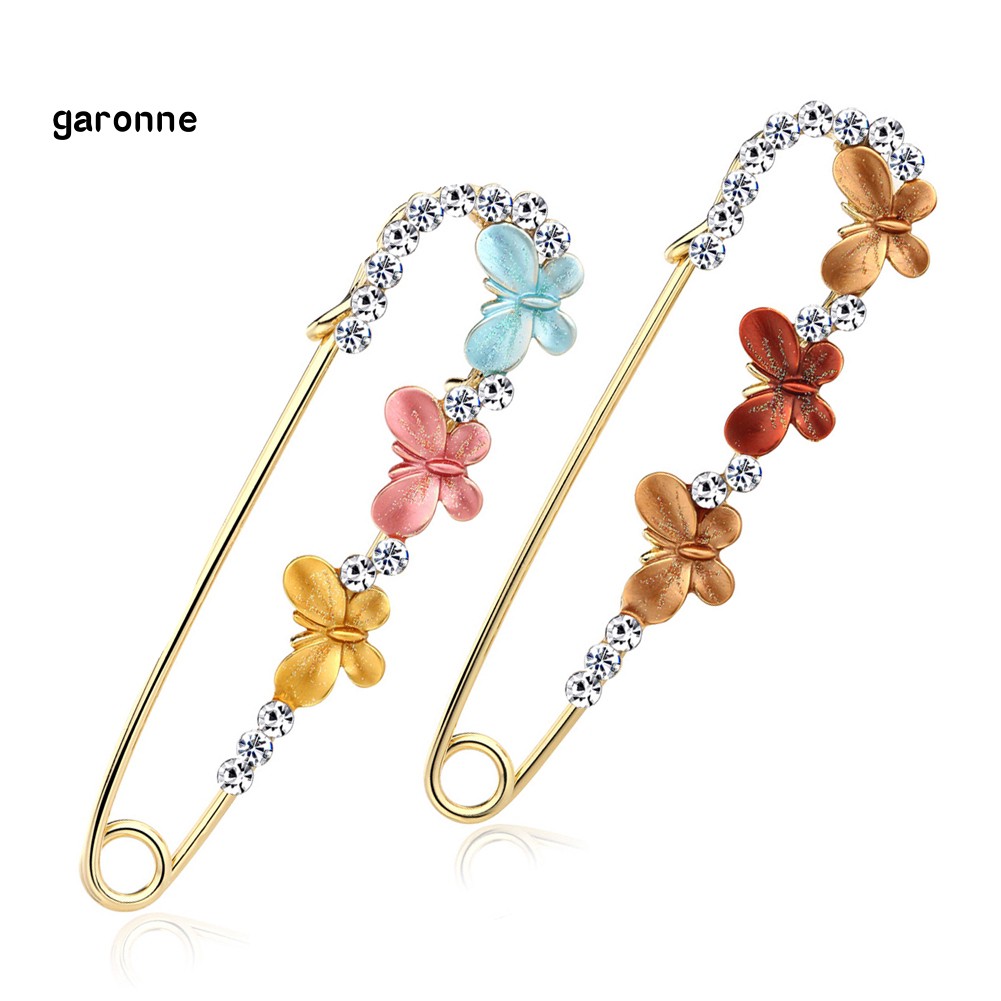 GA_Women Girl Colorful Butterfly Rhinestone Epoxy Brooch Pin Lapel Costume Jewelry