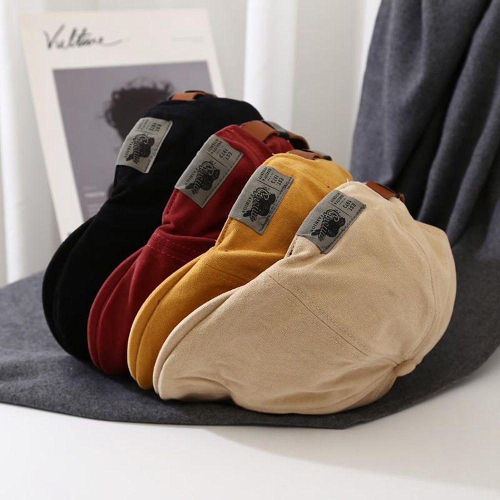 Mũ Beret Vải Cotton In Chữ Phong Cách Harajuku Thời Trang Thu Đông Cho Nữ