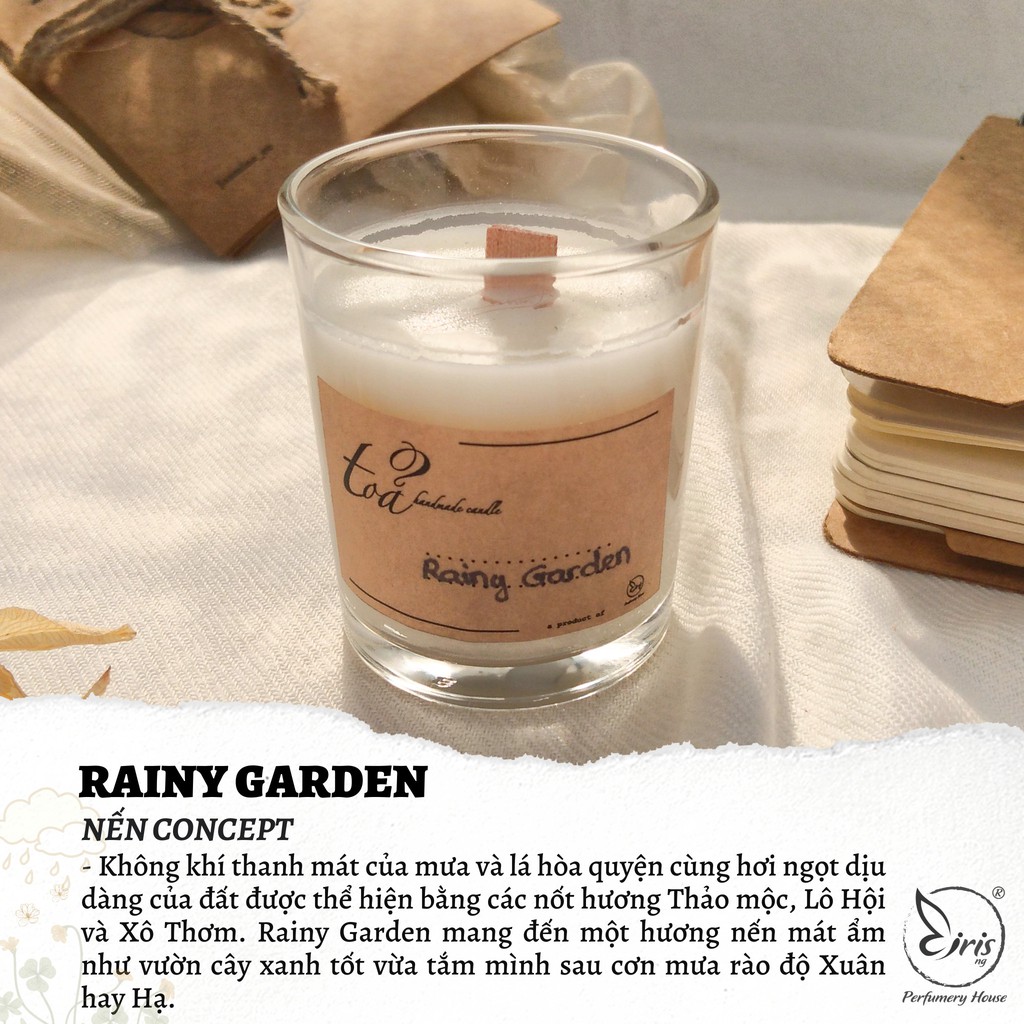 Nến concept Rainy Garden | Tỏa Handmade Candle