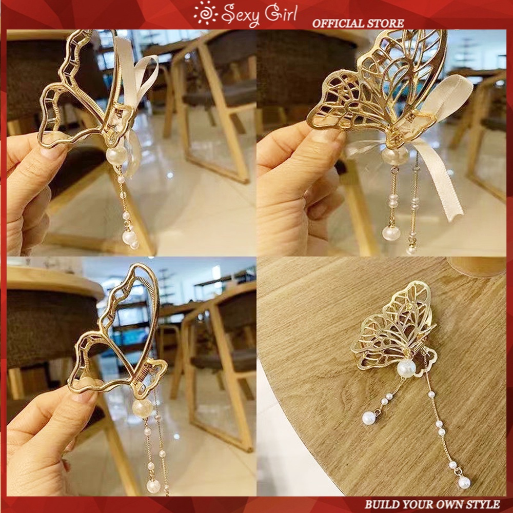 Kẹp tóc đính ngọc trai giả thời trang 2021 cho nữ