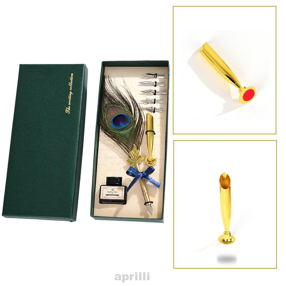 Calligraphy Lightweight Steel Nibs Aritifial Feather Writing Ink Set