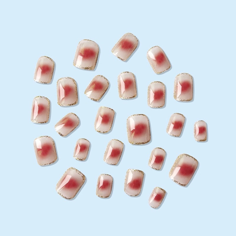 Set 24 móng giả N493 dáng móng ngắn ( Tặng kèm keo và dũa )