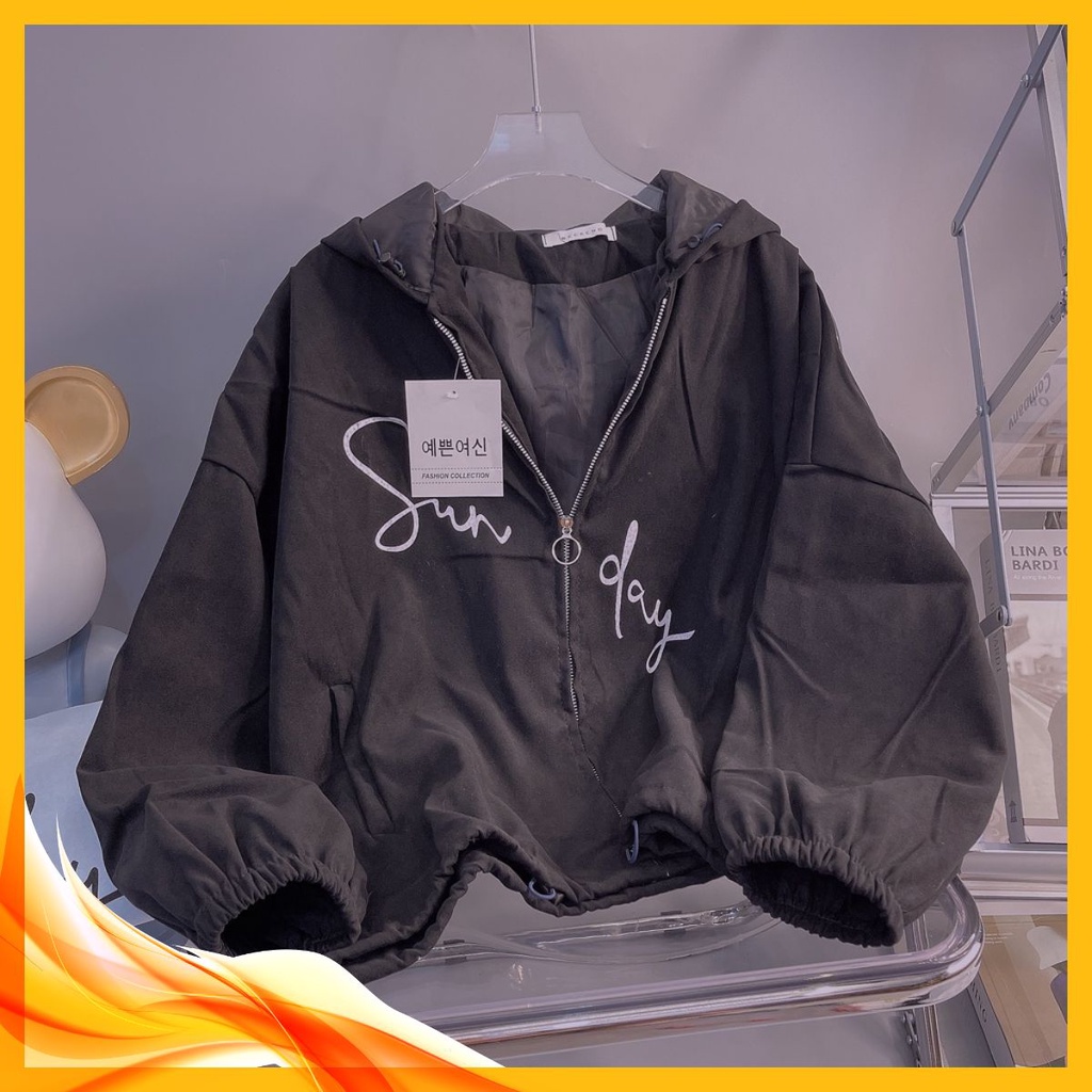 Oder 15 ngay_Áo Khoác Bomber_ Tay Cánh Dơi Phồng Phom Rộng_Chất Da Lộn Mịn Nhập_Hàng May 2 Lớp_Freesize 42-68kg