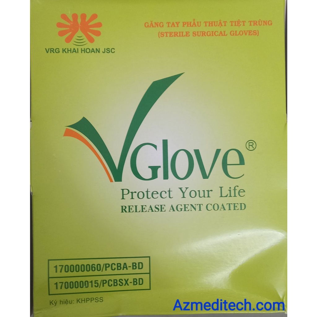Găng Tay Phẩu Thuật Tiệt Trùng Vglove size 6.5 & size 7.0 (50 đôi/Hộp)