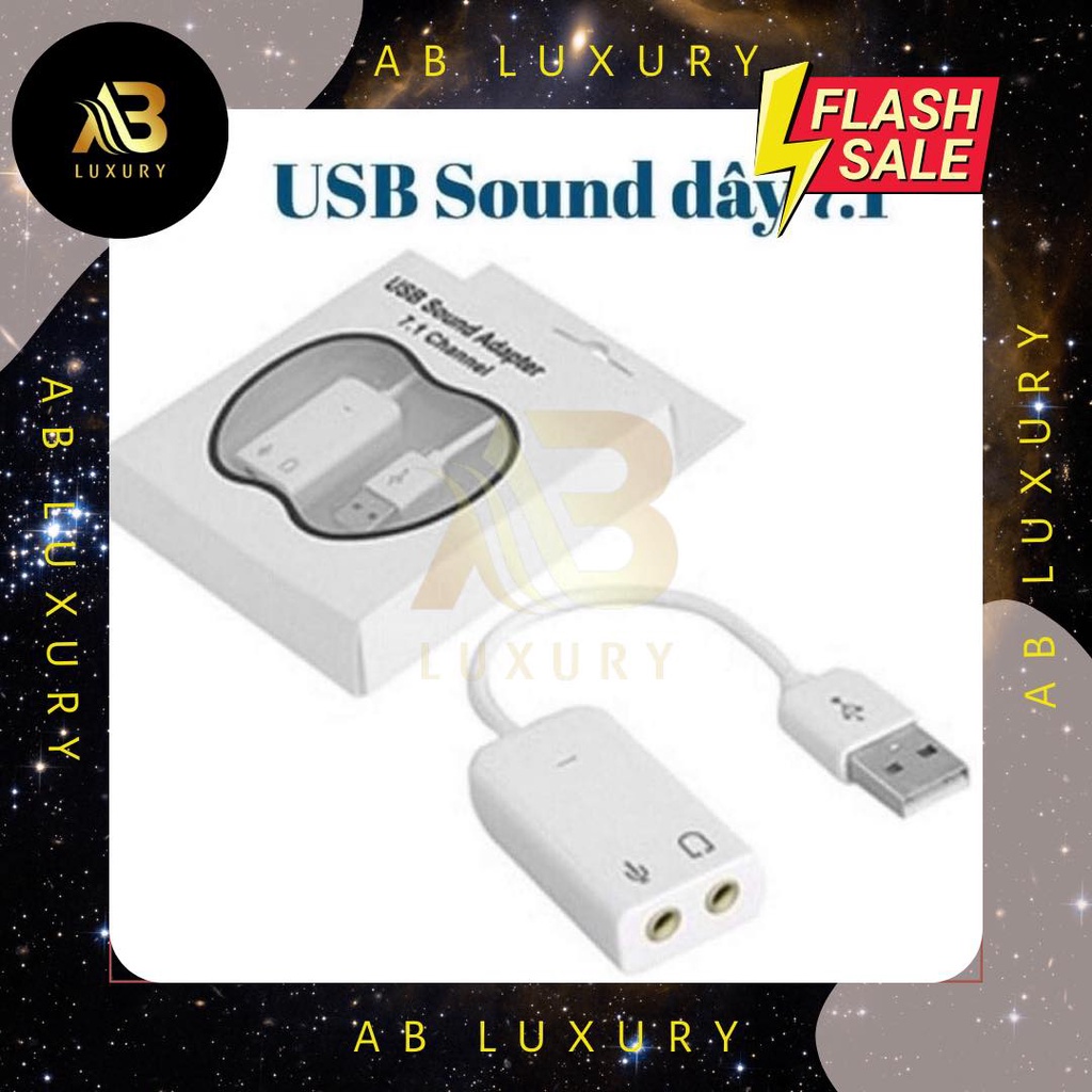 USB sound dây 7.1 ( Cáp chuyển đổi USB ra âm thanh cổng 3.5)