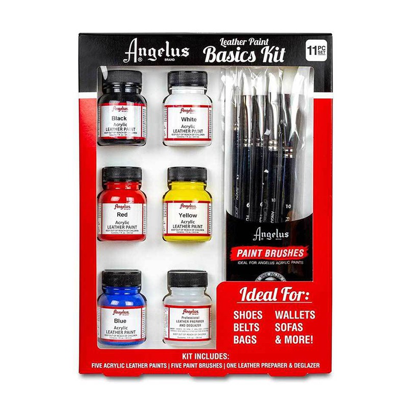 Bộ sản phẩm Angelus Leather Paint Basics Kit – 11pc