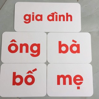 Bộ Từ Vựng Glenn Doman (100 thẻ Từ Đơn và 20 Thẻ Từ Ghép) (SP001288 )