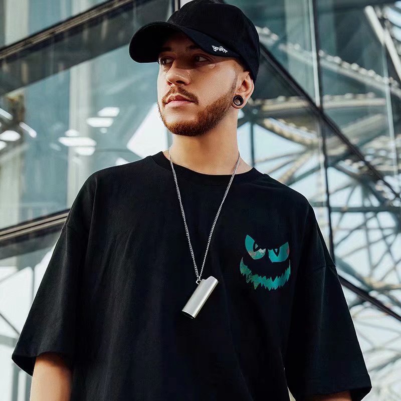 Áo Thun Dáng Rộng In Họa Tiết Hoạt Hình Phong Cách Hip Hop Thời Trang Mùa Hè Cho Nam Và Nữ [M-8XL]