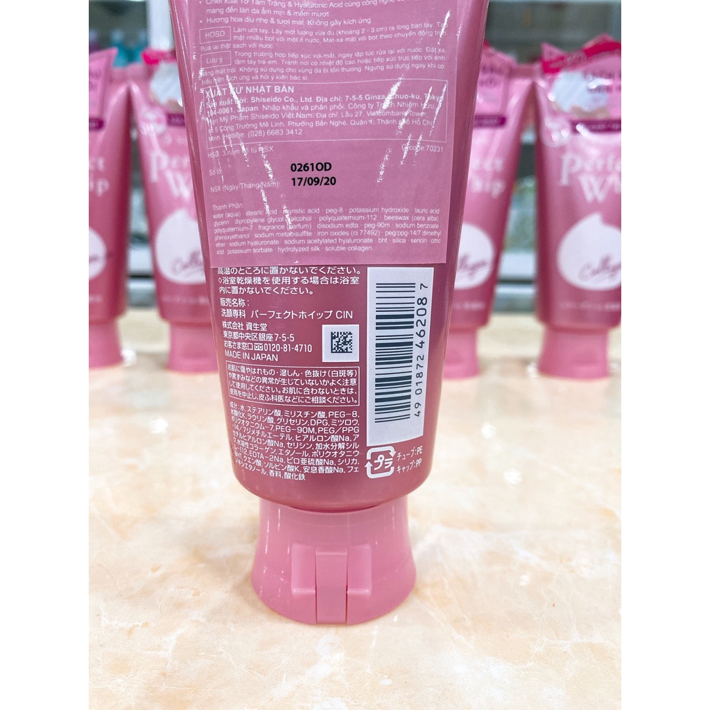 Sữa Rửa Mặt Collagen Senka Perfect Whip Collagen In 120g Nhật Bản