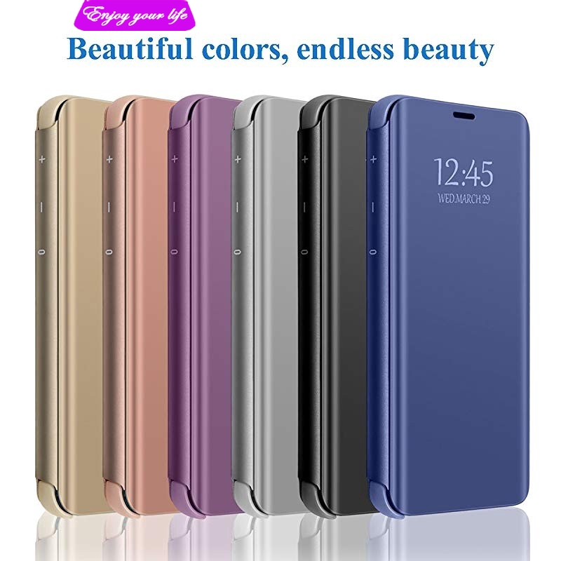 Ốp điện thoại có nắp gập thiế kế tráng gương thời trang cho Samsung Galaxy A10 A20 A30 A40 A50 A70 A8S | BigBuy360 - bigbuy360.vn