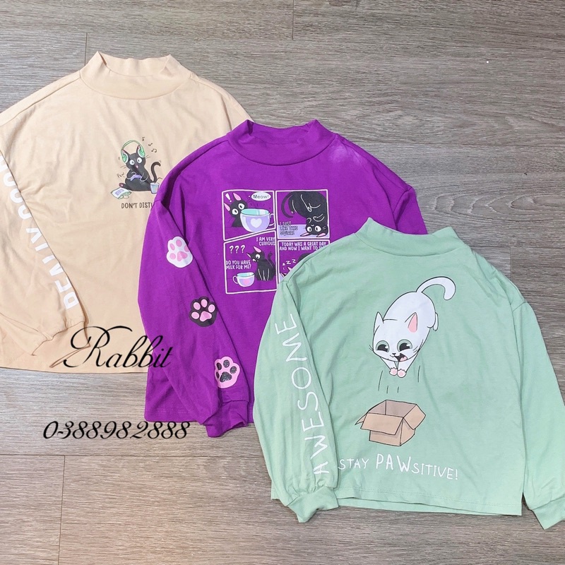 Áo cổ cao Geejay bé gái