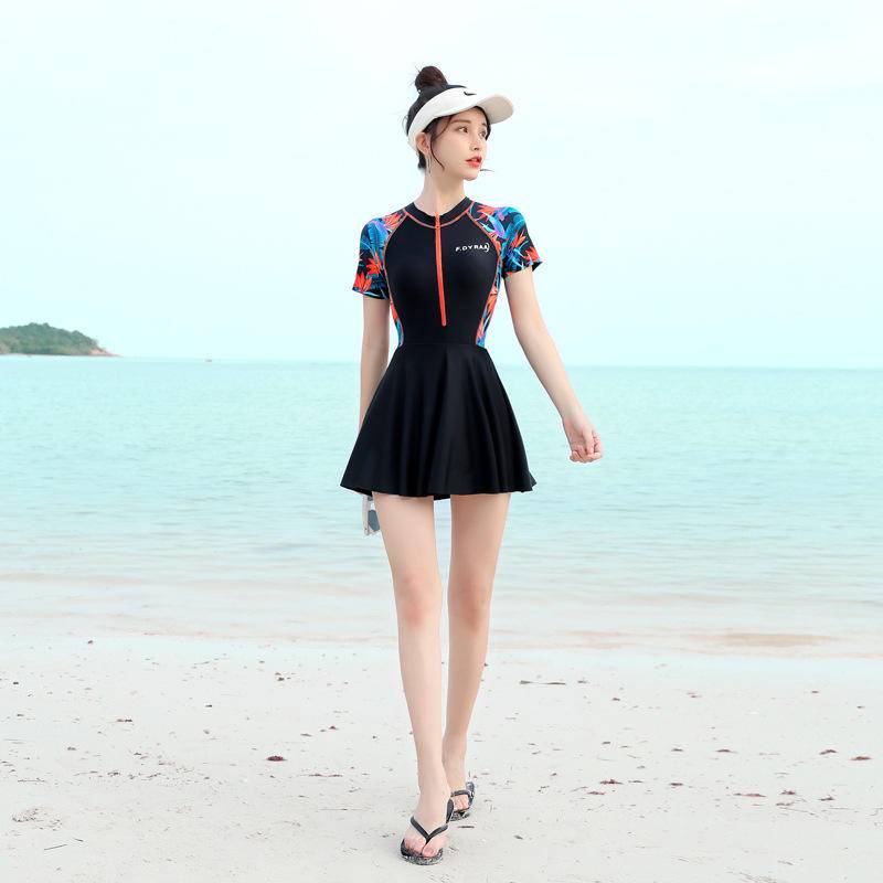 Youyou Bộ Đồ Bơi Một Mảnh Ôm Eo Che Bụng Bằng Vải Mau Khô Có Quần An Toàn Phổ Biến Nhất Dành Cho Bạn Nữ