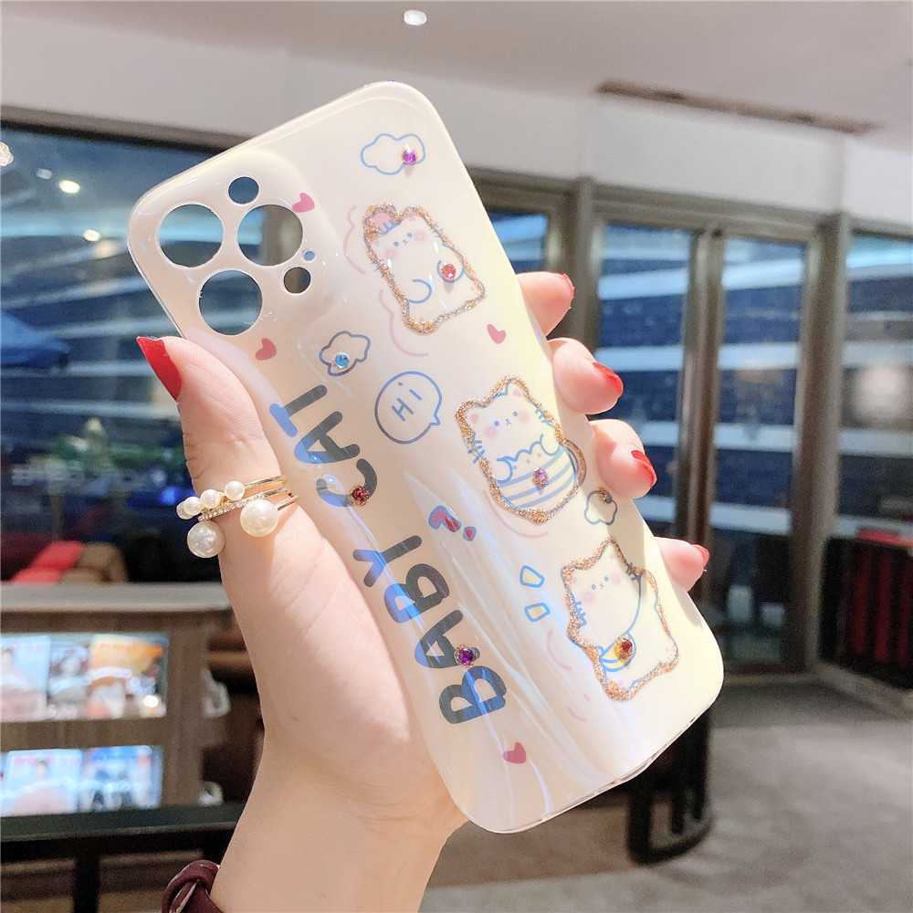 Samsung Galaxy S21 S20 FE S10 S9 Plus Note 20 Ultra 10 Pro 9 8 A72 A52 A32 A02S A12 A02 A50 A50S M02 Cute Cat's Anti-drop Mobile Phone Soft Case