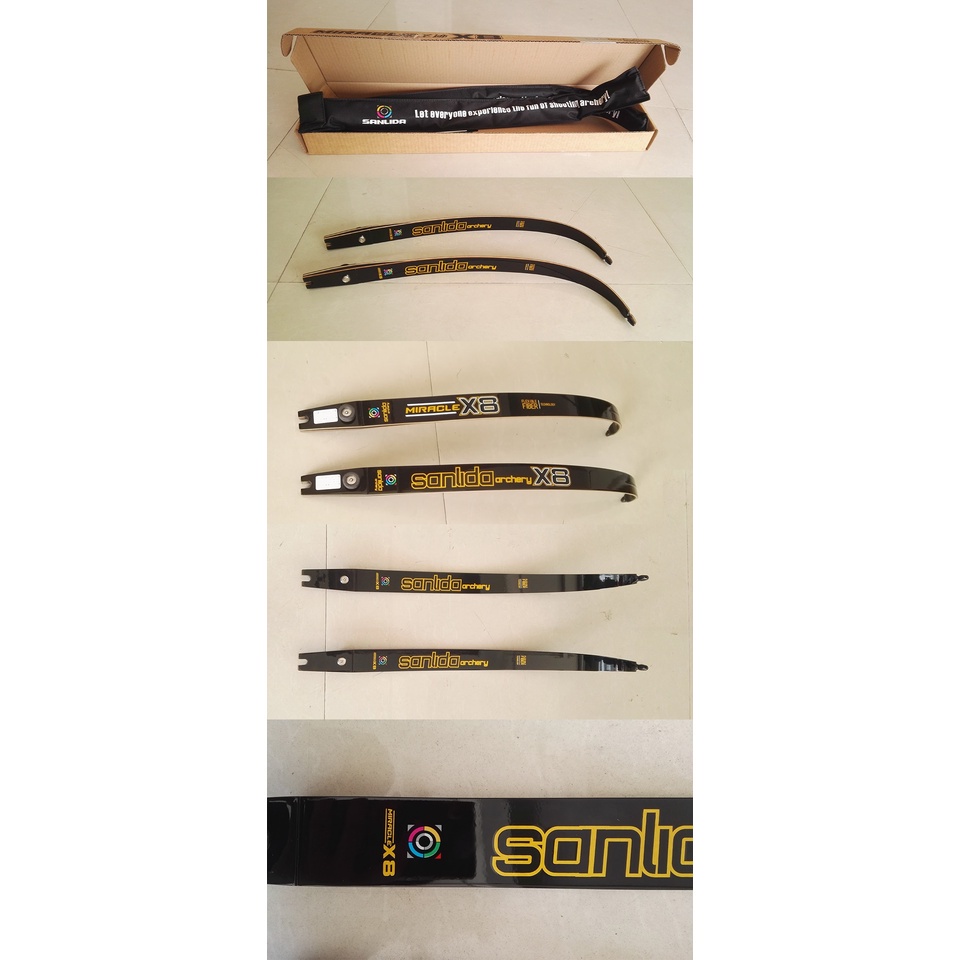 Bắn cung sanlida miracle x8 ilf limbs 16-44 lbs entry-level ilf recurve bow limb core wood & fiberglass thể thao ngoài trời