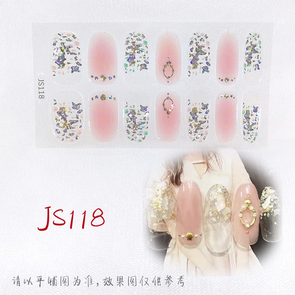 [Hàng mới về] Bộ 14 Miếng Dán Trang Trí Móng Tay Không Độc Hại Js101-Js150