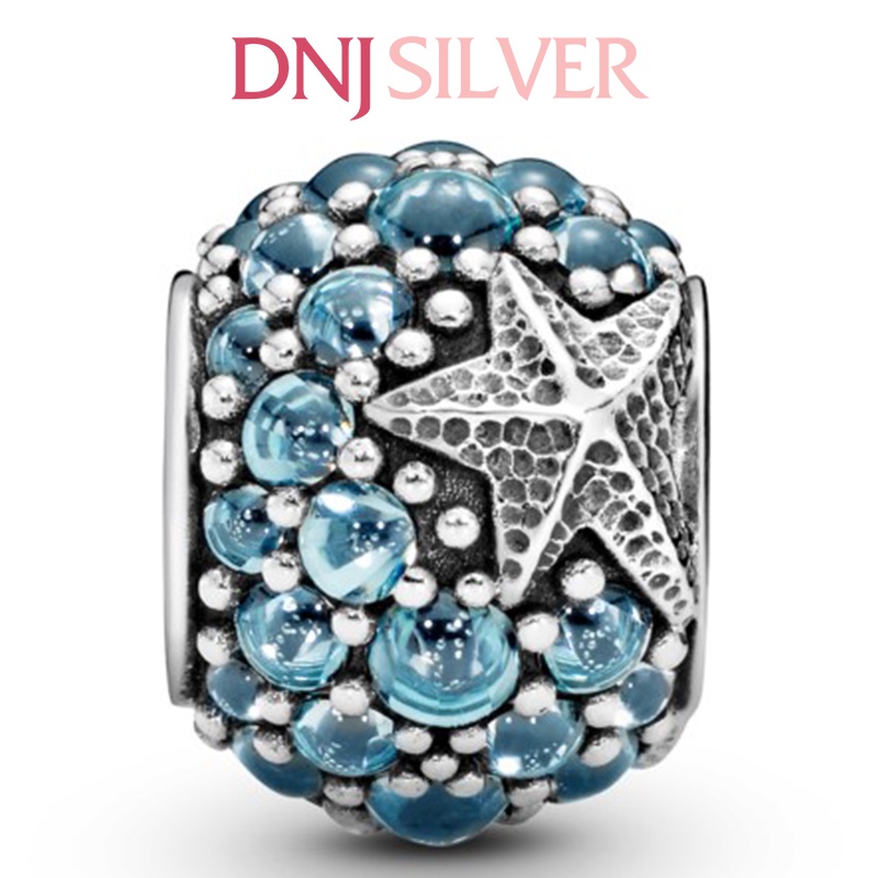 Charm bạc 925 cao cấp, hàng chuẩn bạc - Charm Pavé Ocean &amp; Starfish thích hợp để mix vòng tay charm - DN270
