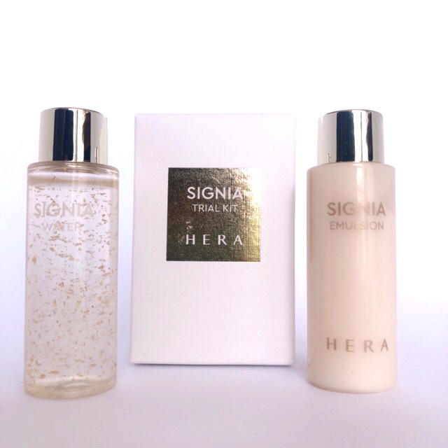 Cặp Nước hoa hồng Sữa dưỡng tế bào gốc tái sinh trẻ hóa da Hera Signia chứa vàng 24k quý hiếm 20ml