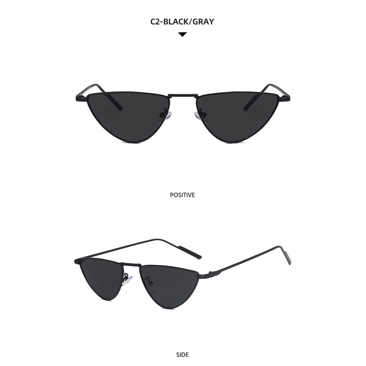 Kính mát gọng kim loại hình tam giác thời trang 2021