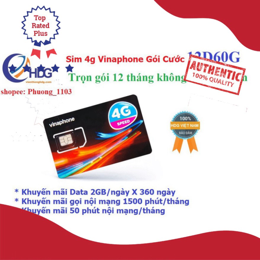 HÓT SALE MIỄN PHÍ 1 NĂM – Sim 4g vinaphone gói cước Đỉnh 60 (60gb/tháng nghe gọi miễn phí) Có Video kèm test tốc độ HÓT 