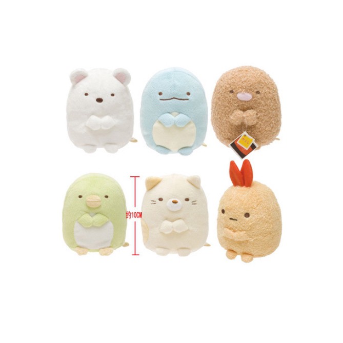 Mới SAN-X Sumikkogurashi Túi sang trọng Charm Japan Sushi Nhồi bông Sumikko gurashi Mặt dây chuyền móc khóa