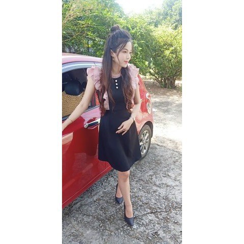 [ xả kho ] MiD Đầm dáng xòe V1250 bánh bèo thiết kế Mie Design kèm ảnh thật