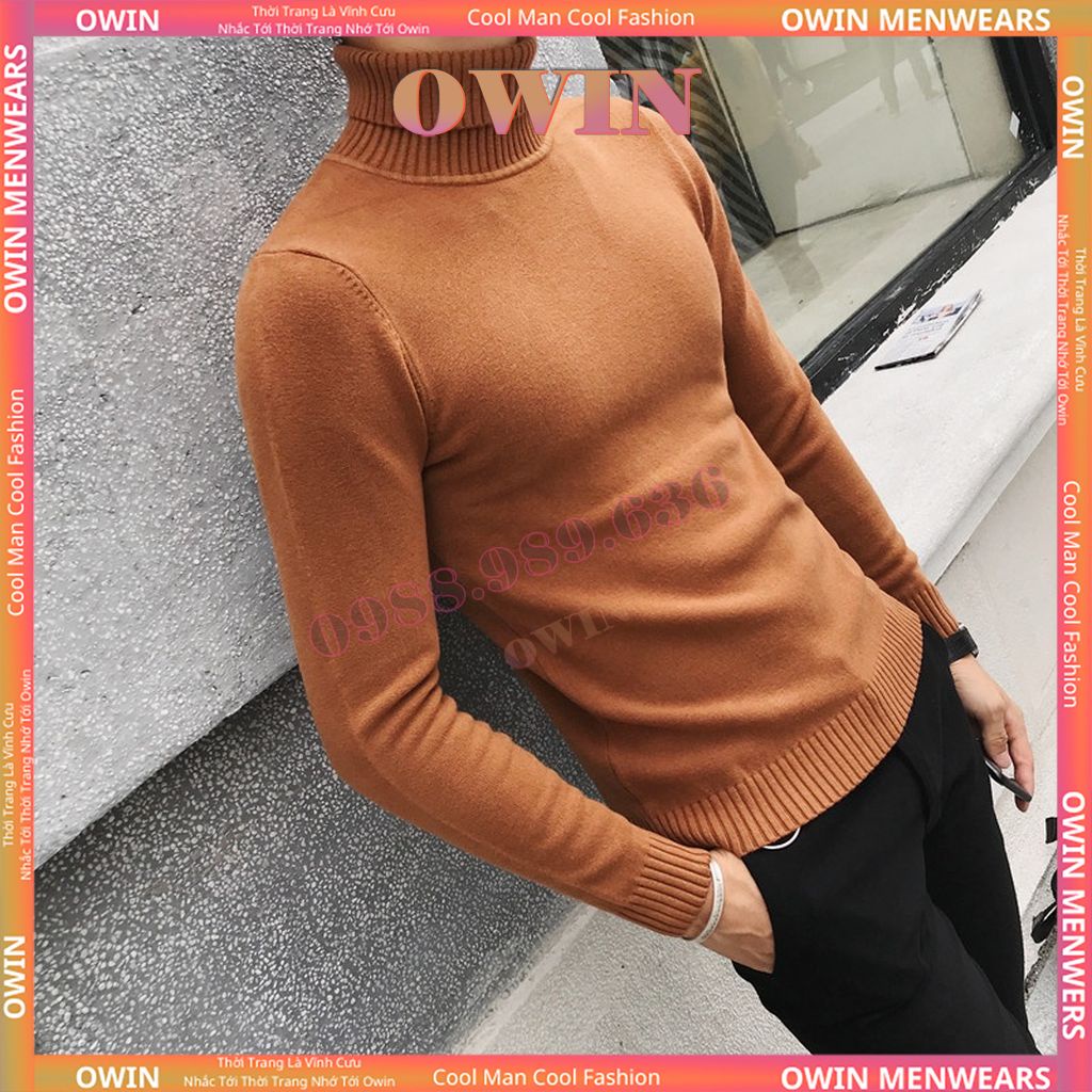 Áo len cổ lọ chất vải siêu dày dặn giữ nhiệt tốt, Ao len nam nữ cao cấp phong cách hàn quốc AL01 - OWIN