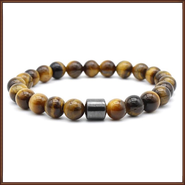 Vòng Đeo Tay Chuỗi Hạt Đá Từ Tính Tự Nhiên Dành Cho Nam Và Nữ