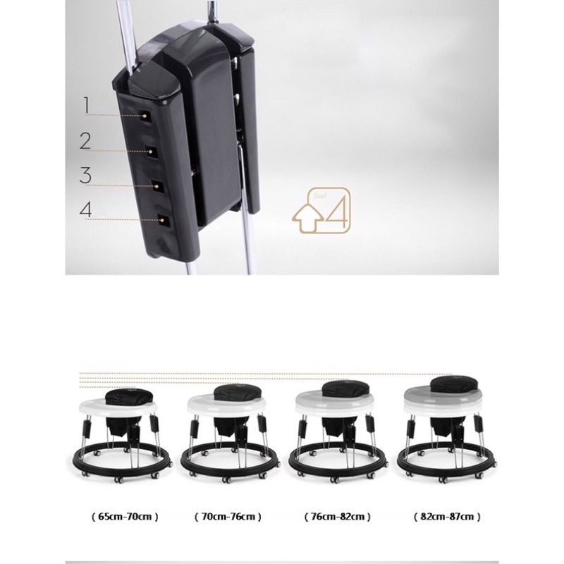 Xe tròn tập đi TOMOROW SKY có kèm đệm chân. 5 NẤC ĐIỀU CHỈNH ĐỘ CAO.