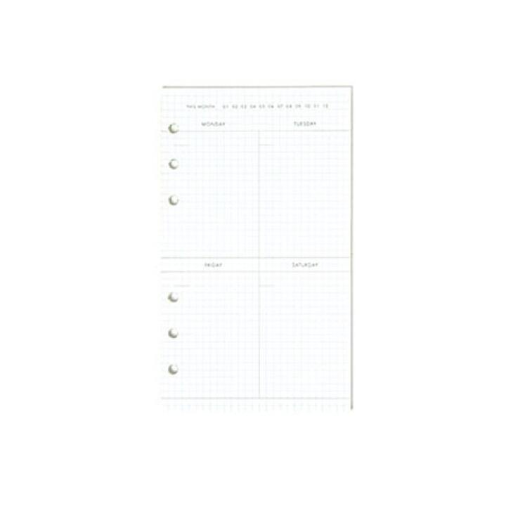 Sổ Lịch Trình ARTBOX Hàn Quốc Ghi Chép Hàng Tuần Thiết Kế Kẻ Ô Tiện Dụng