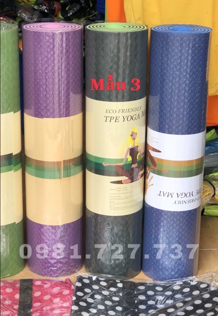 THẢM TẬP YOGA-GYM 2 LỚP CAO CẤP-KÈM TÚI ĐỰNG TIỆN LỢI