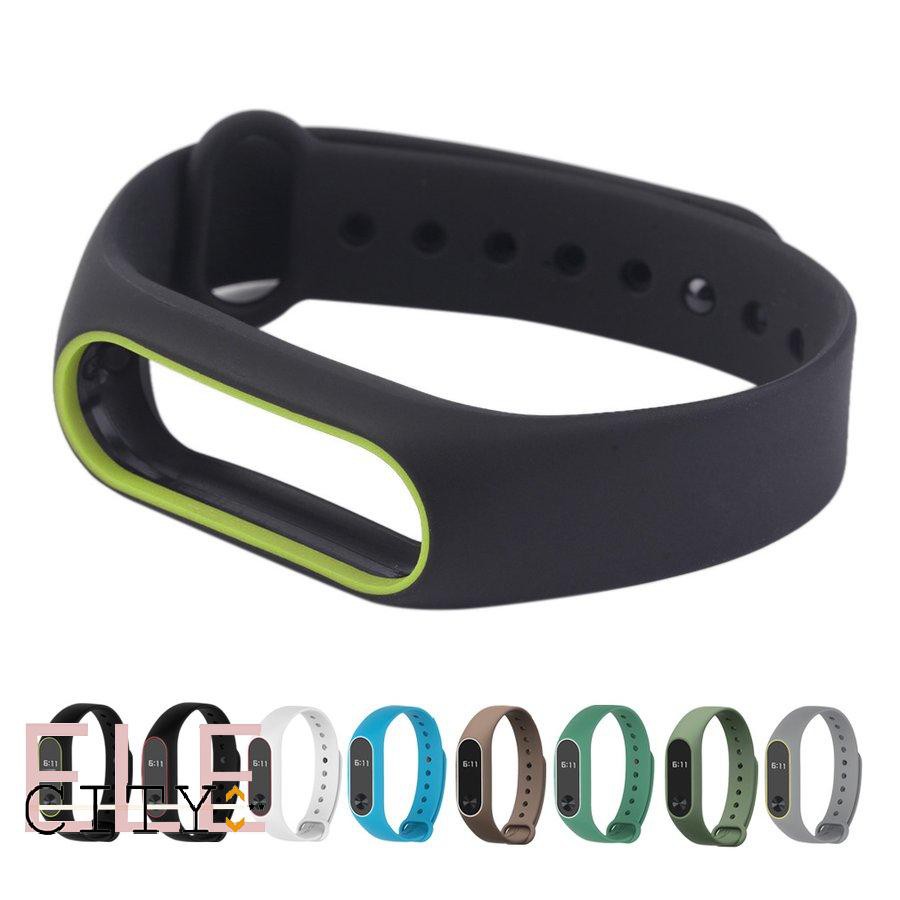 Set 20 Dây Đeo Silicon Thay Thế Cho Đồng Hồ Thông Minh Miband 2 Phiên Bản 8 Màu