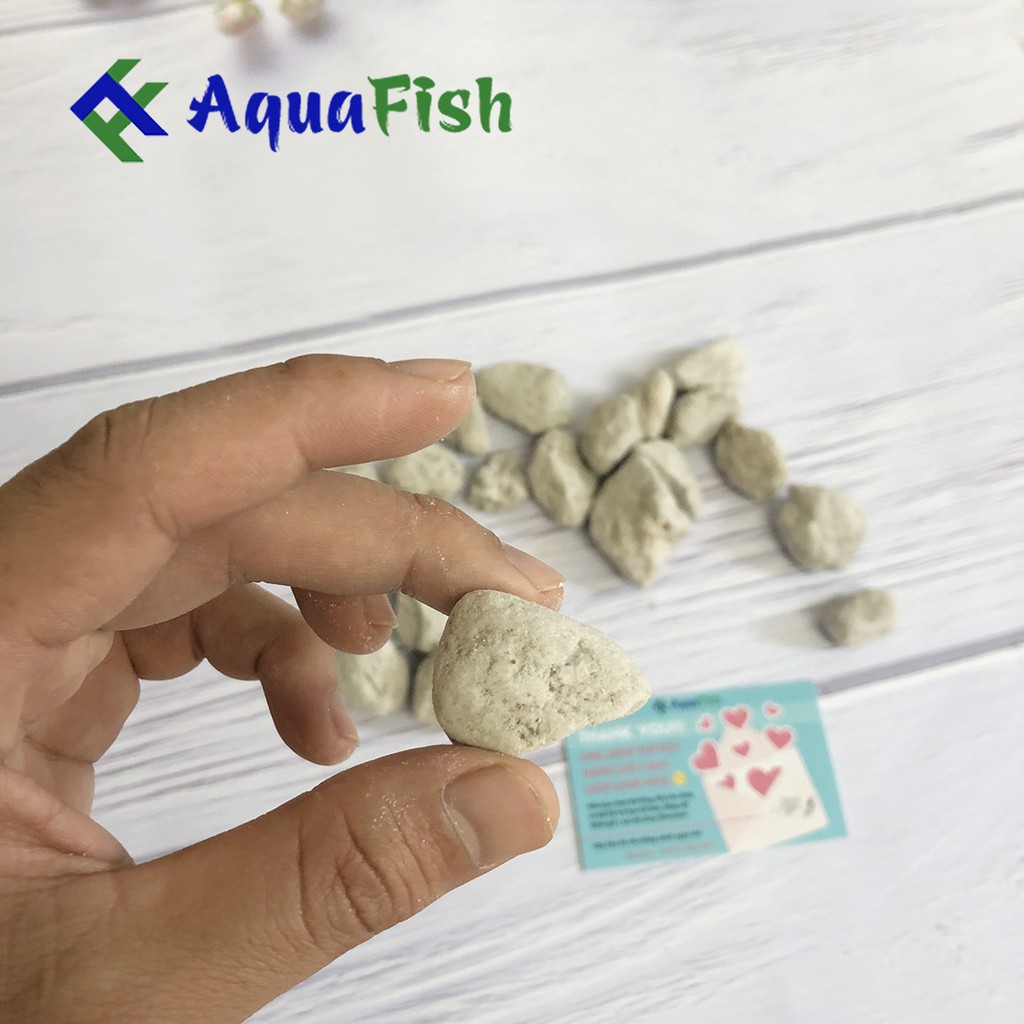 Nham Thạch Trắng - Đá Lông Vũ 1kg ( vật liệu lọc nước bể cá)